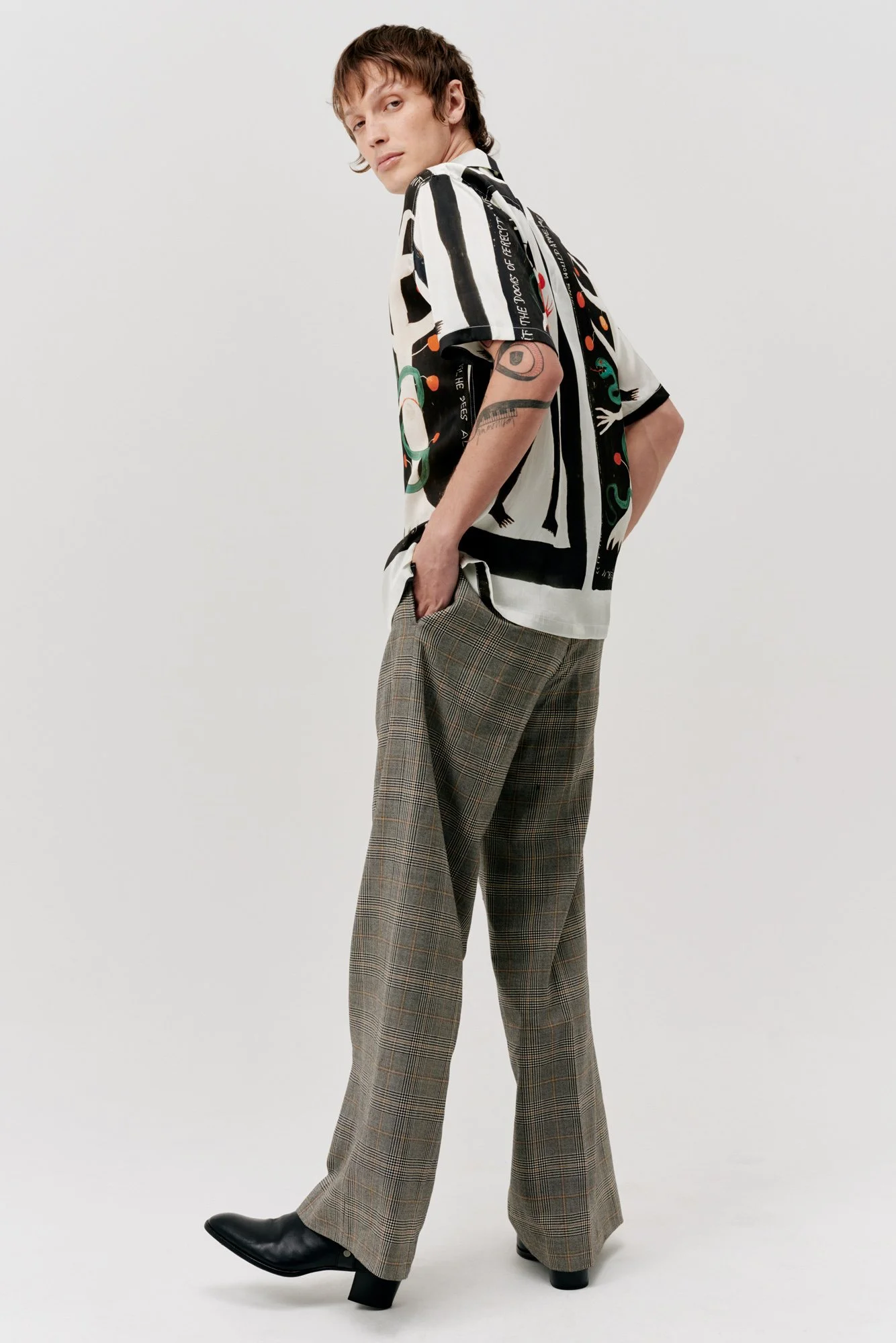 endless-joy-gnosis-printed-silk-satin-short-sleeve-shirt-back-model
