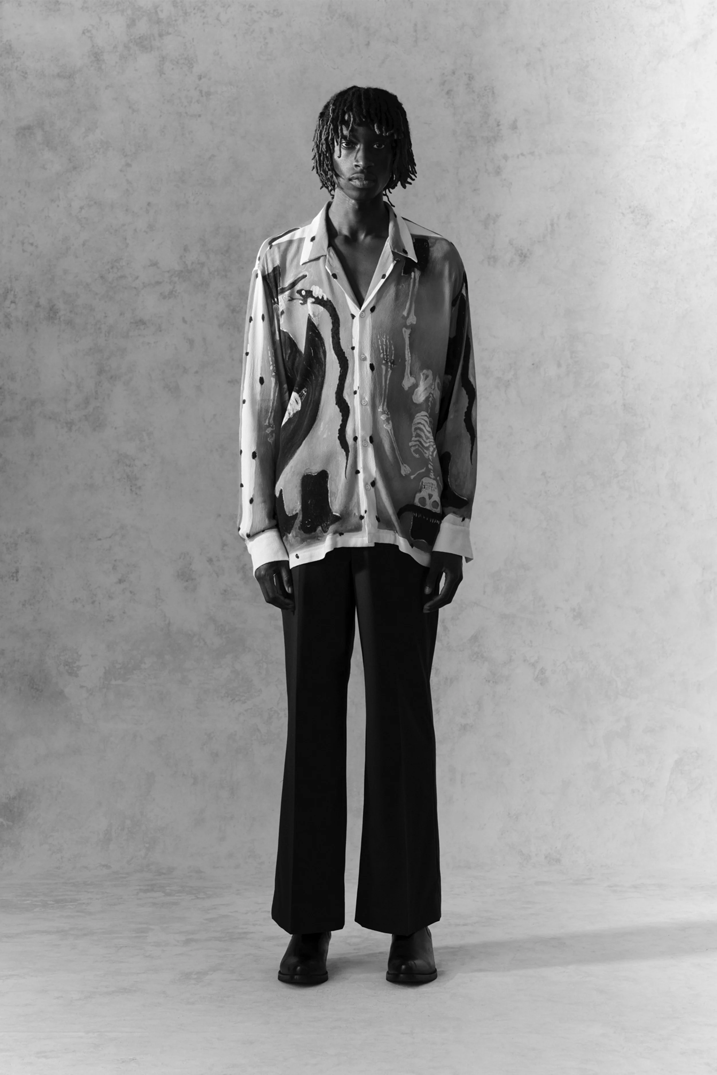 endless-joy-ramblin-man-silk-rayon-long-sleeve-shirt-editorial-black-and-white-model