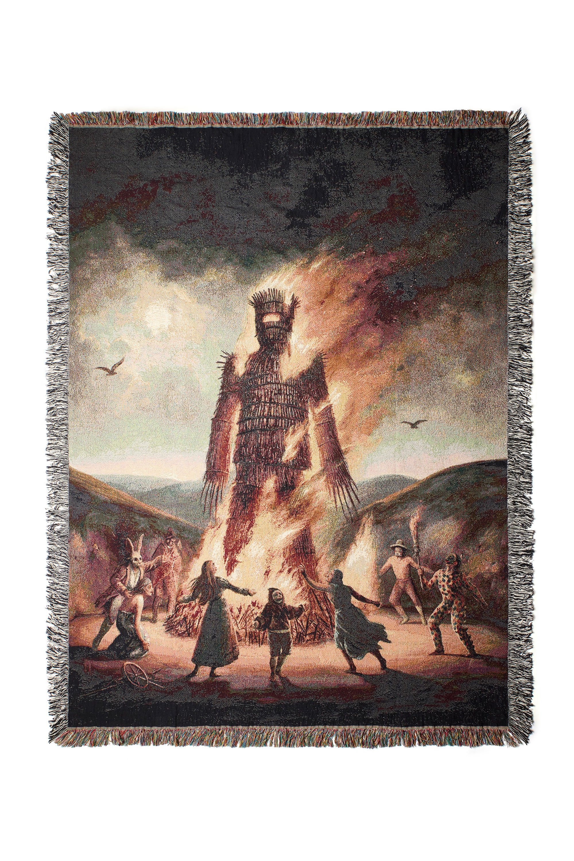 WICKERMAN ORGANIC COTTON WOVEN BLANKET