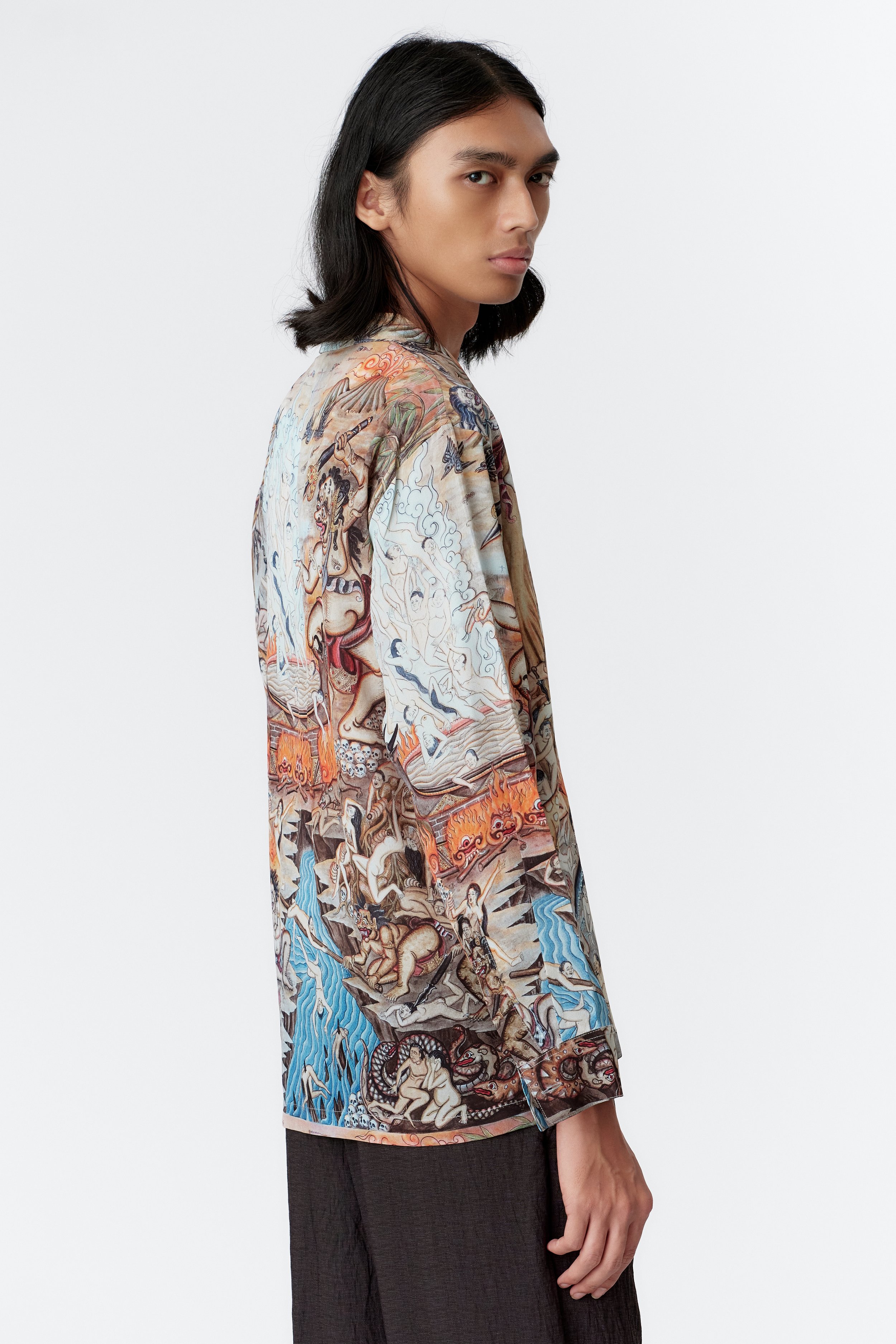 Atma Penangsaran Limited Edition Silk Shirt Angle View