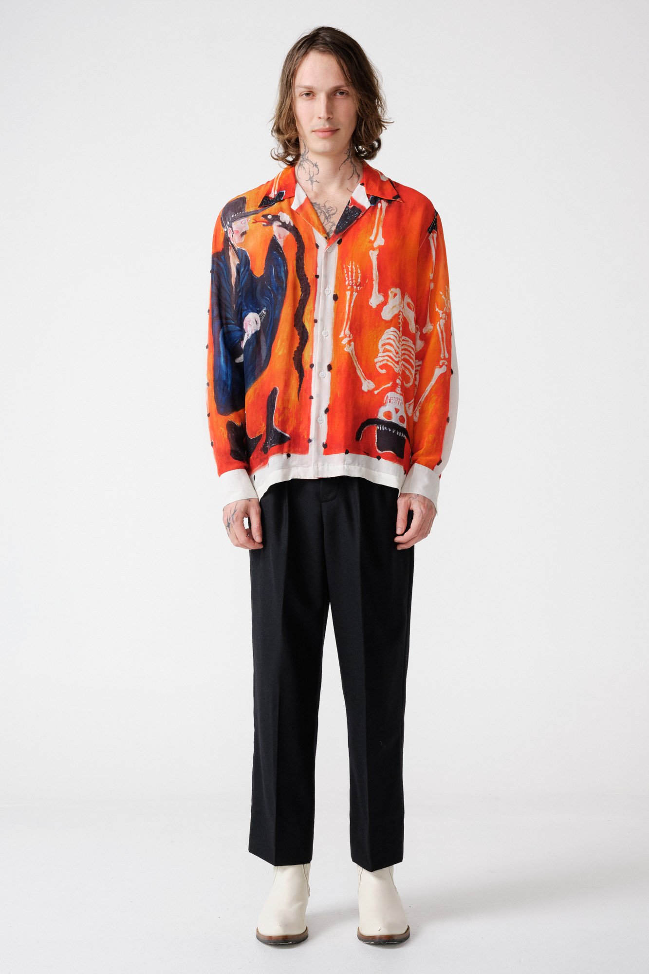 endless-joy-ramblin-man-silk-rayon-long-sleeve-shirt-model-front-full-body