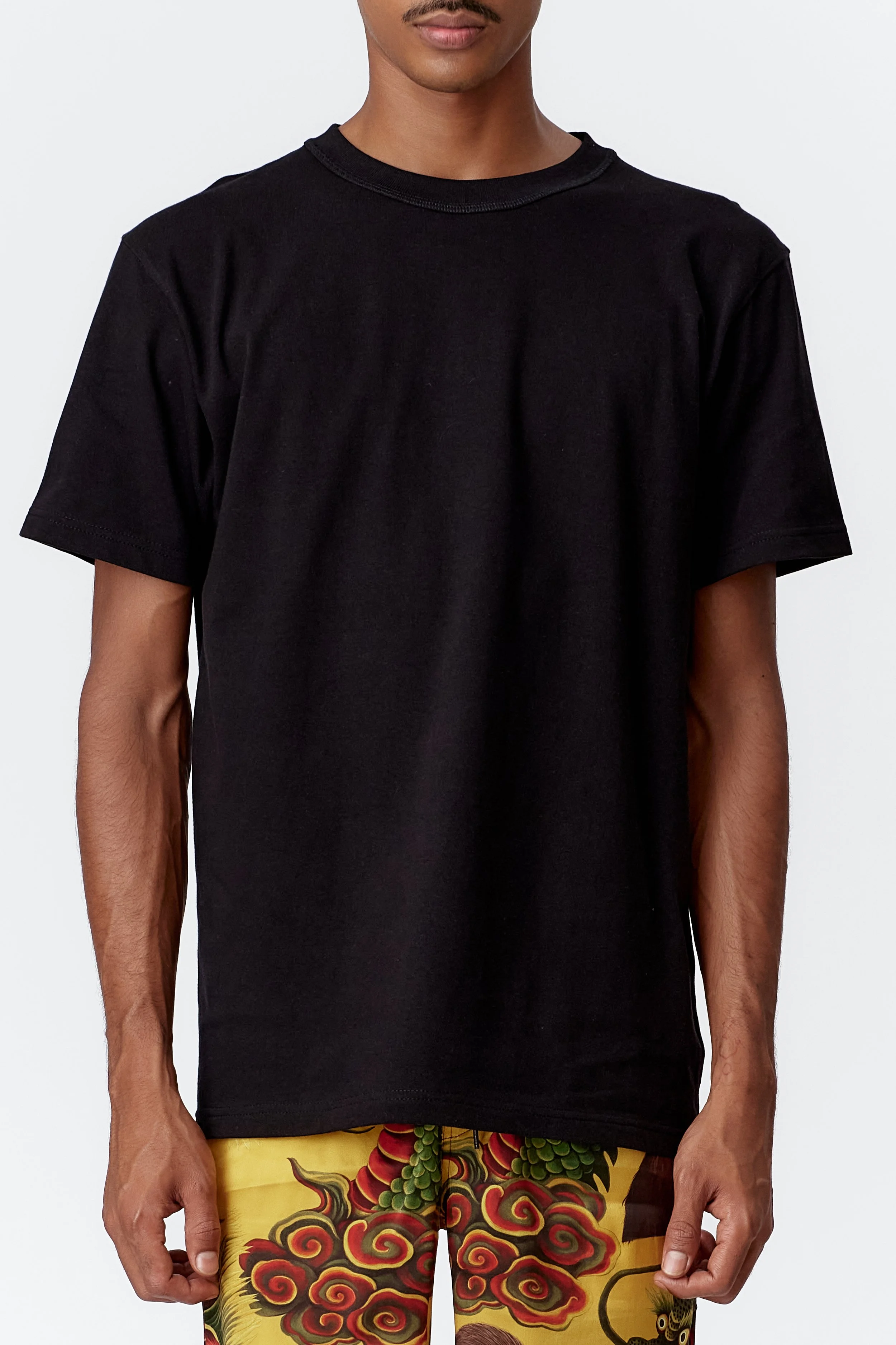 Black durable art print t-shirt endless joy tiger painting