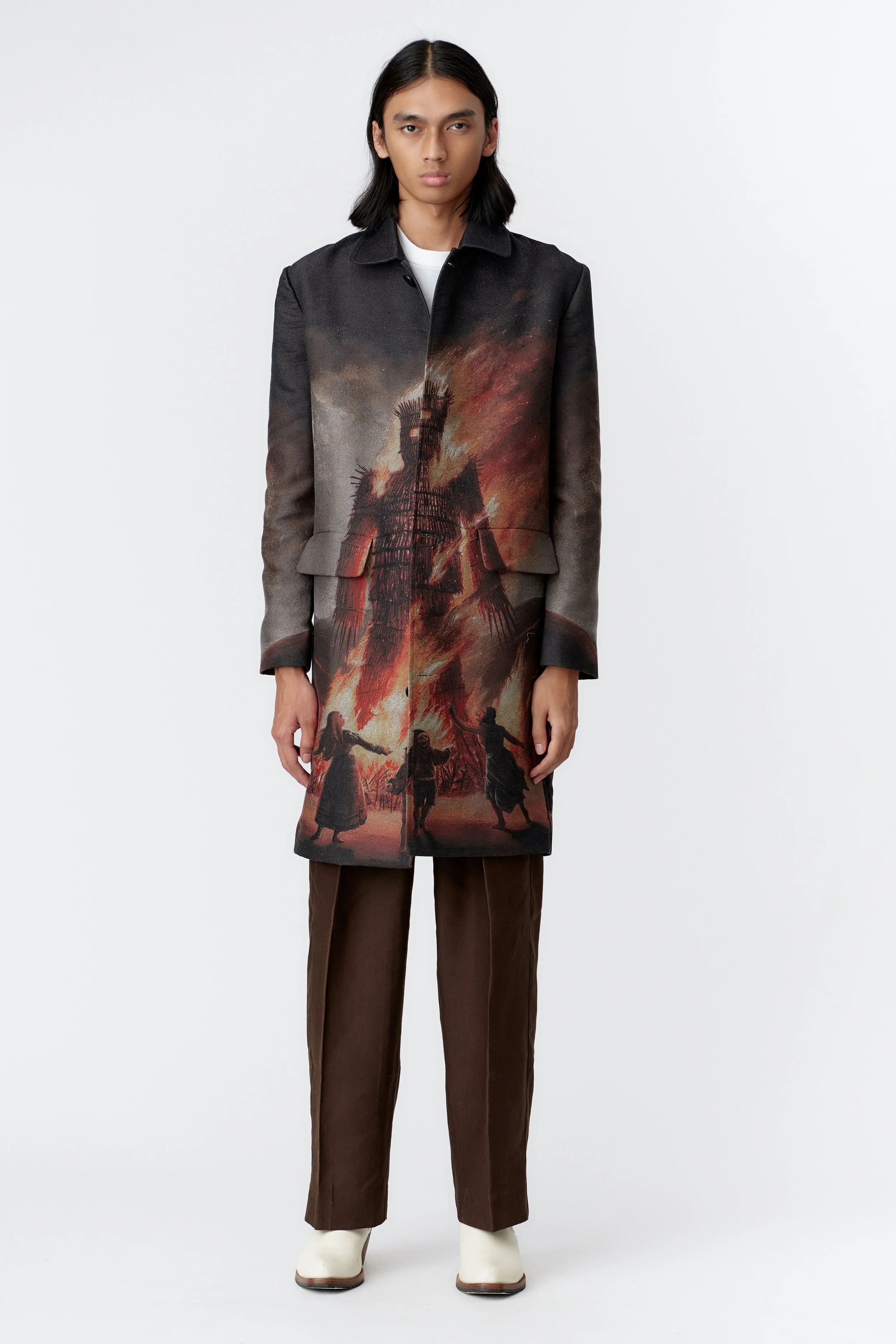 WICKERMAN JACQUARD WOVEN OVERCOAT