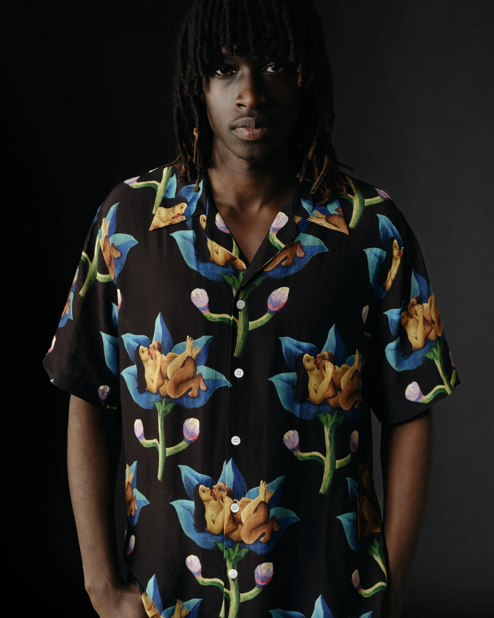 DENDROPHILIA SILK RAYON SHORT SLEEVE SHIRT
