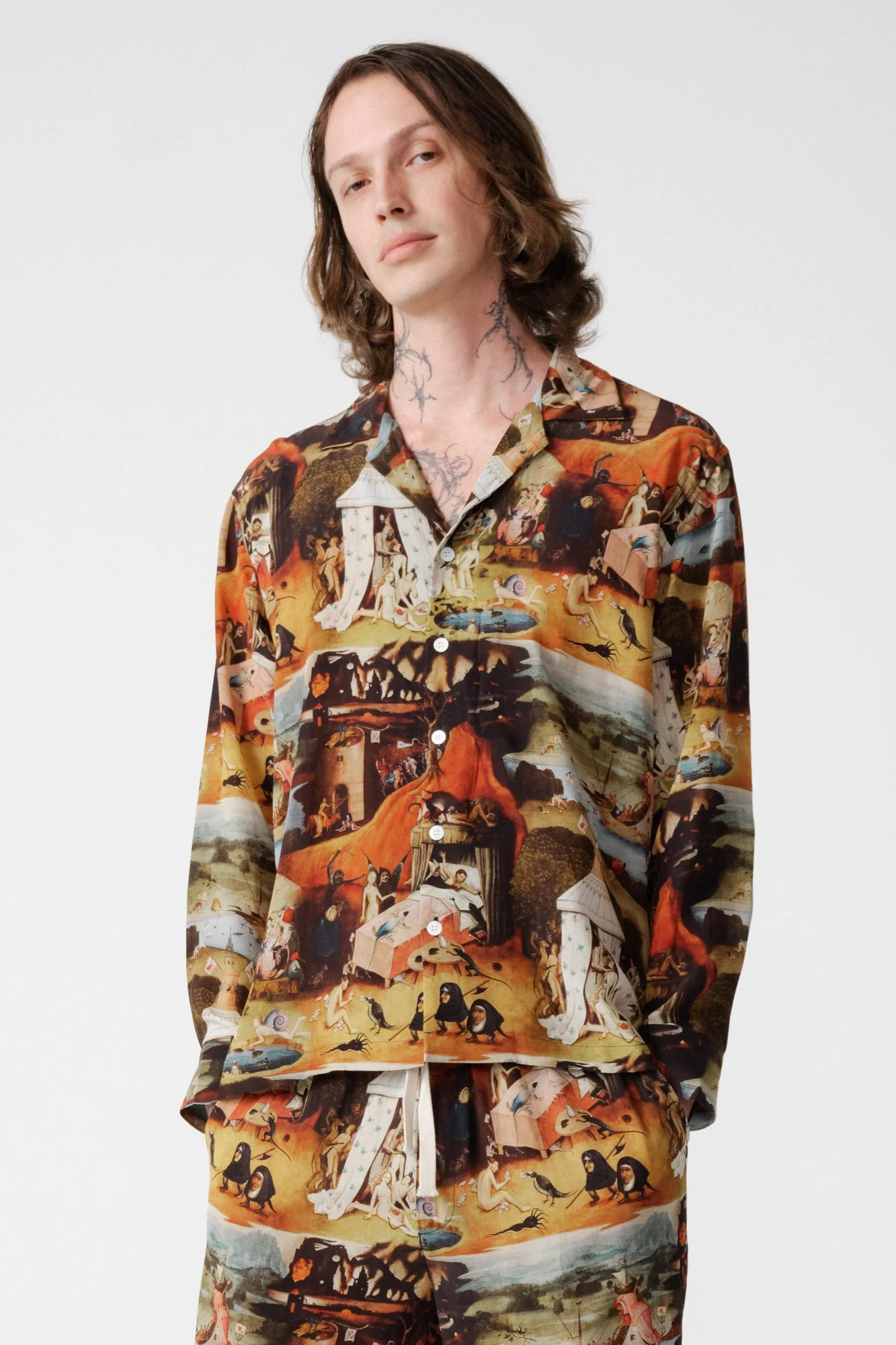 endless-joy-reprobate-printed-pyjama-set-model-front-close-up