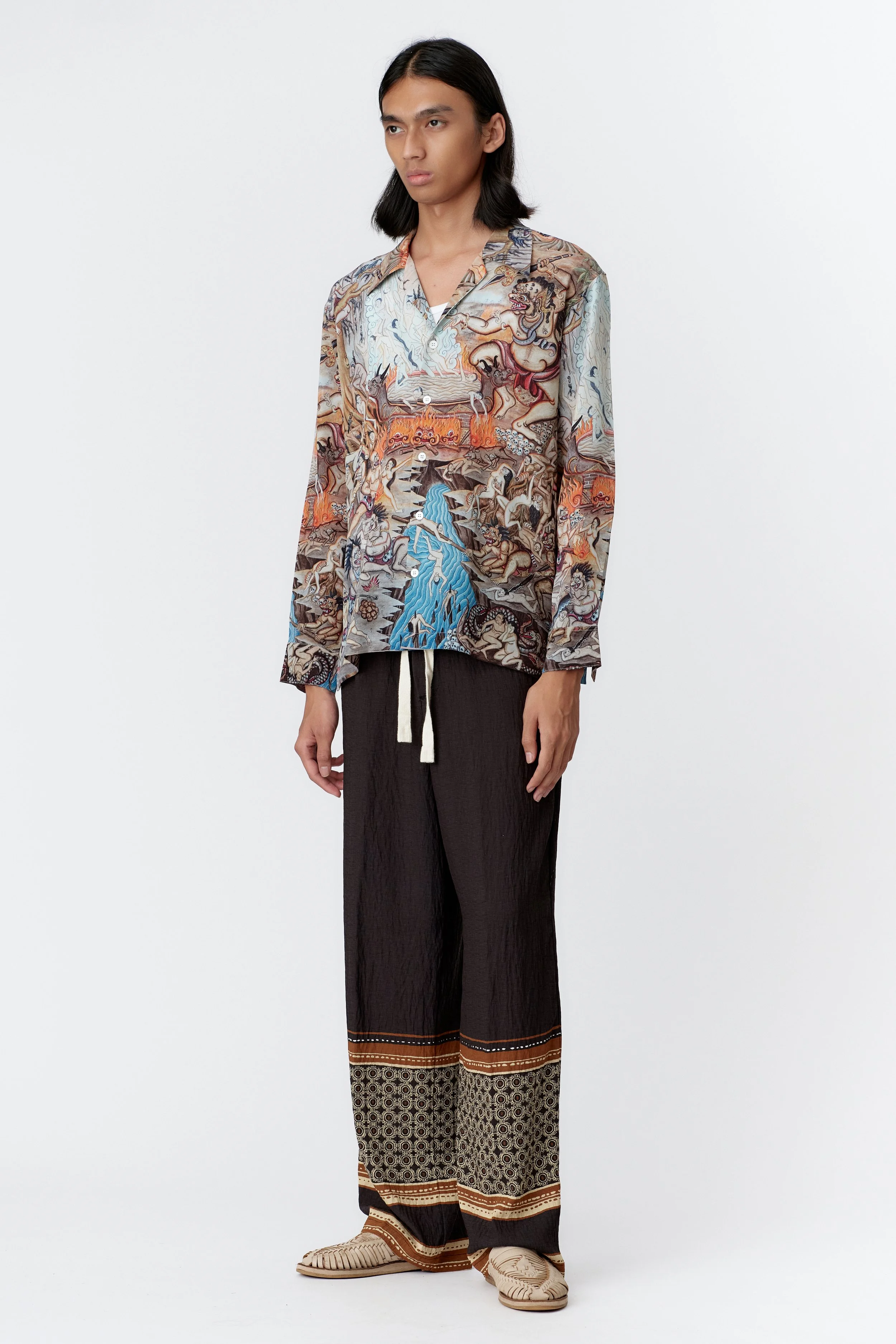 Atma Penangsaran Luxury Silk Crepe Shirt Full Length