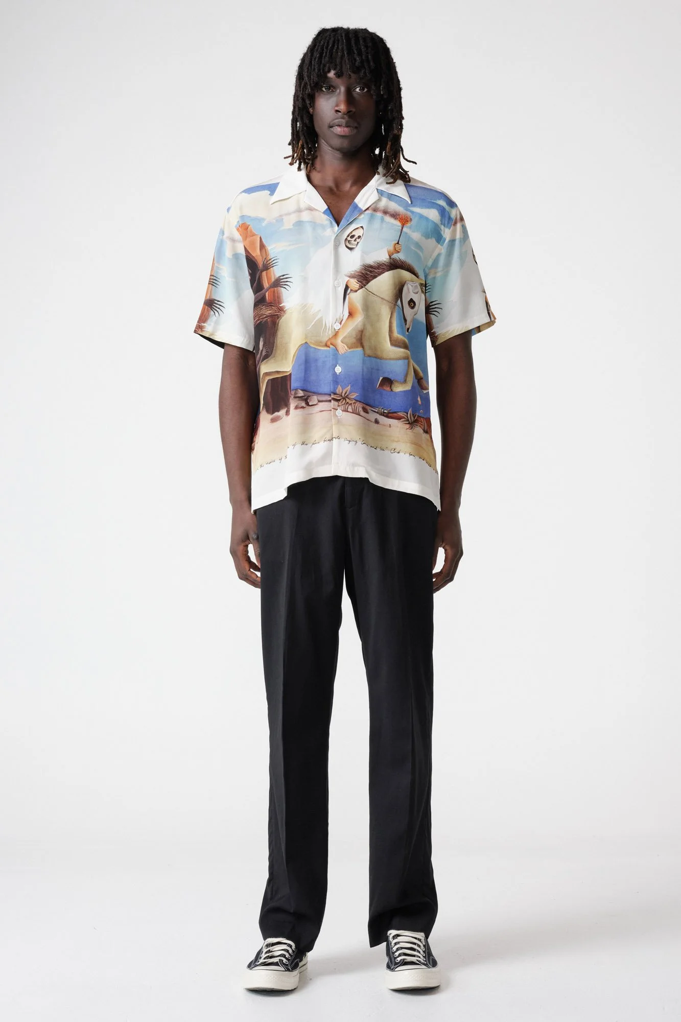 endless-joy-on-a-pale-horse-printed-silk-crepe-short-sleeve-shirt-front-full-body