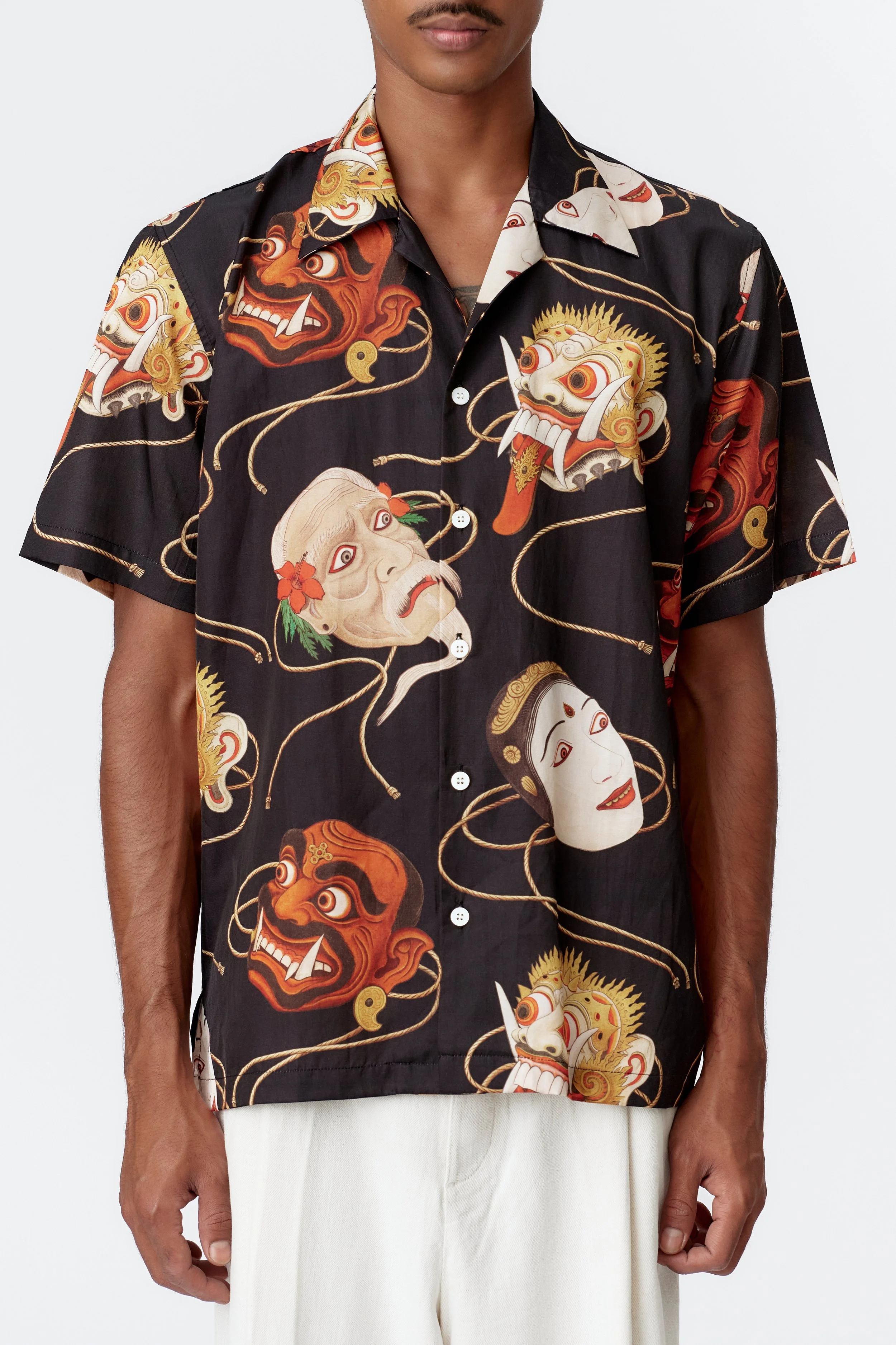 Topeng black endless joy short sleeve shirt image of model wearing limited edition piece