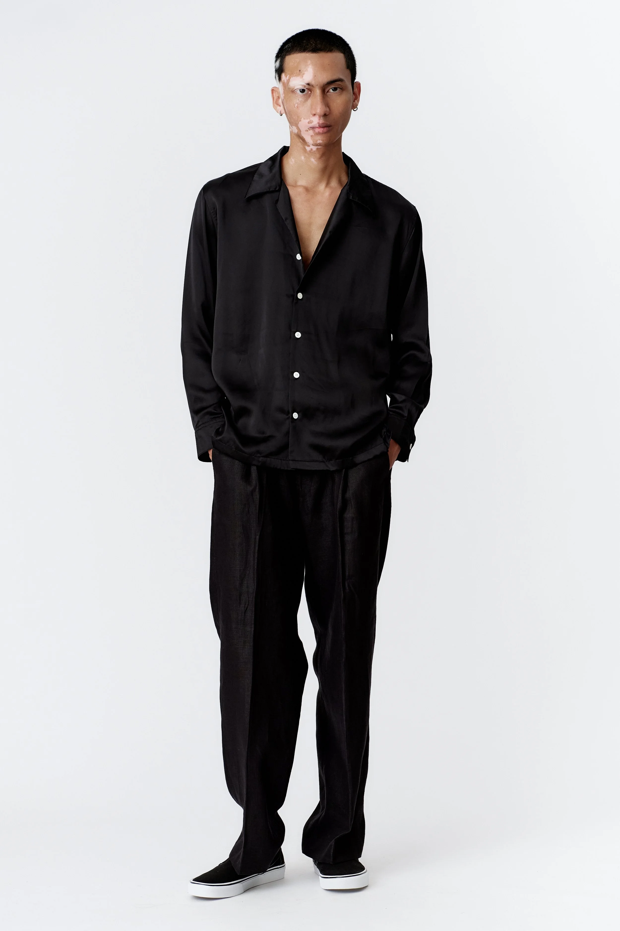 WICKERMAN SILK SATIN LONG SLEEVE SHIRT