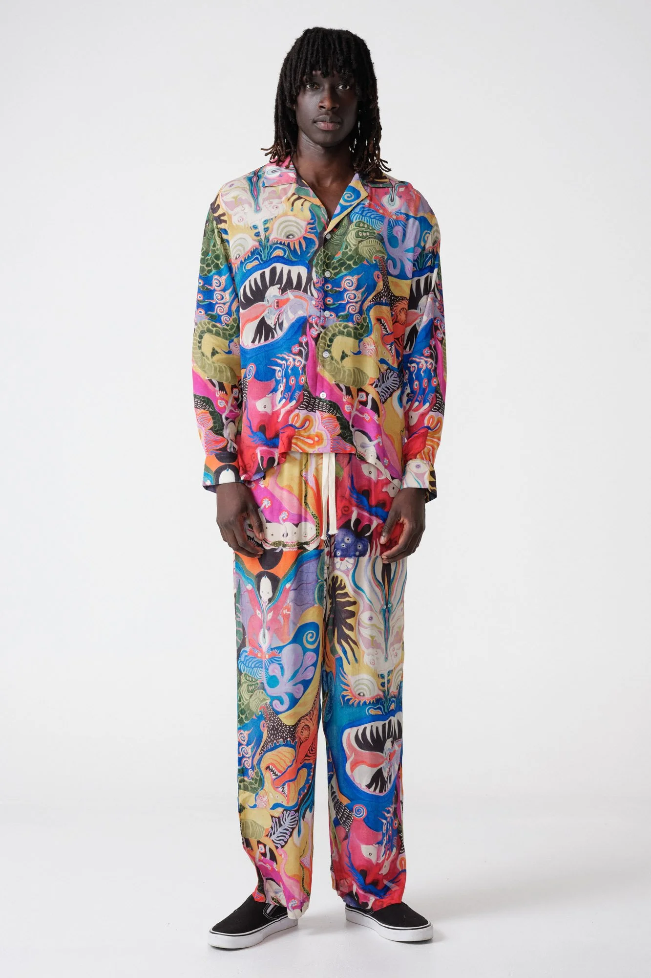 BRAIN SMASHER CREPE RAYON PYJAMA SET