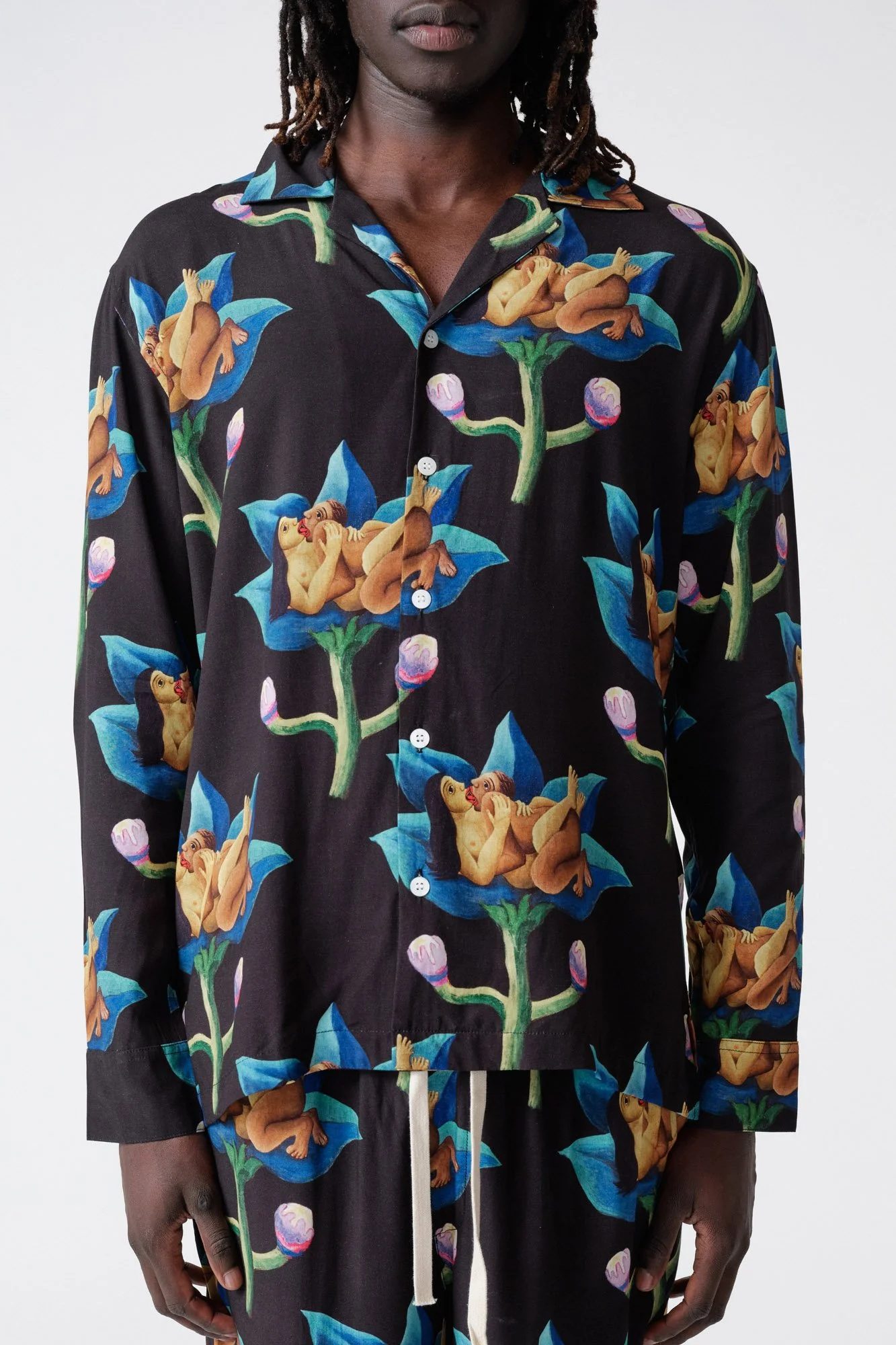 endless-joy-dendrophilia-printed-rayon-pyjama-set-front-art-detail-close-up