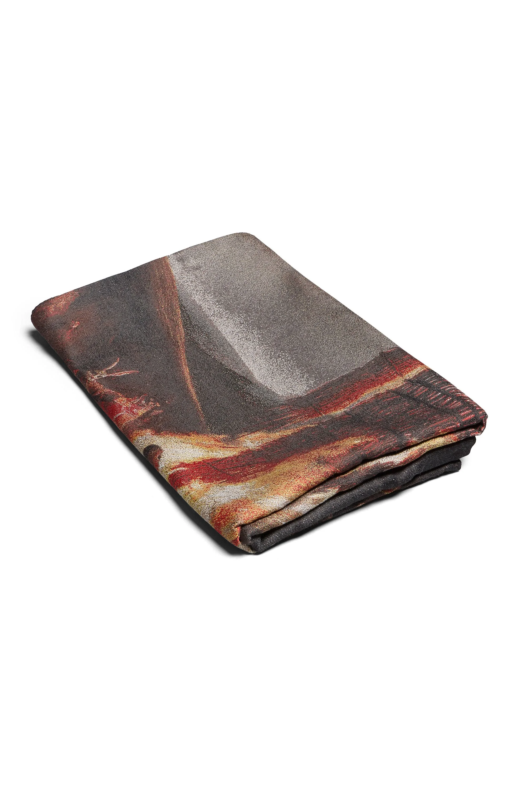 Folded view of the Wickerman woven art tapestry, crafted from 100% organic wool and cotton in a limited edition of 10.
