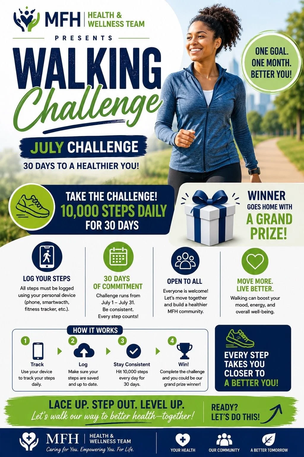 mFH July Health Tip - Walking Challenge