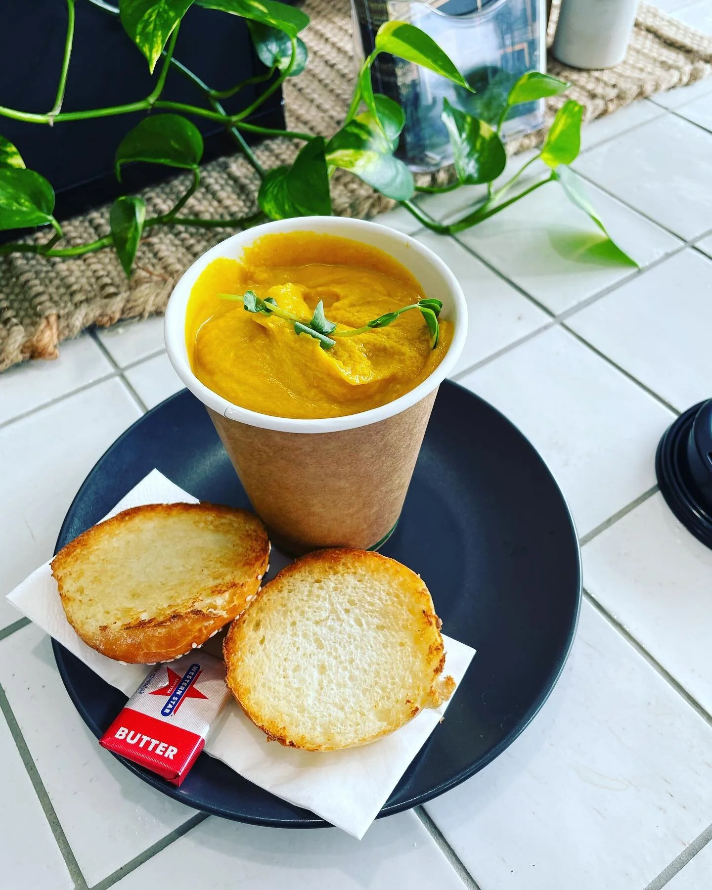 Today&rsquo;s Lunch Specials! 🌴

Thai Pumpkin Soup

Brekky Muffins 

Three Mills Sausage Rolls
.
.
.
.
.
.

#mossycafe #seeyouatthemossy #cafe #coffee #broulee #mossypoint #southcoastnsw  #nsw #wheretoeat #whattoeat #visitbatemansbay #visitmoruya #v