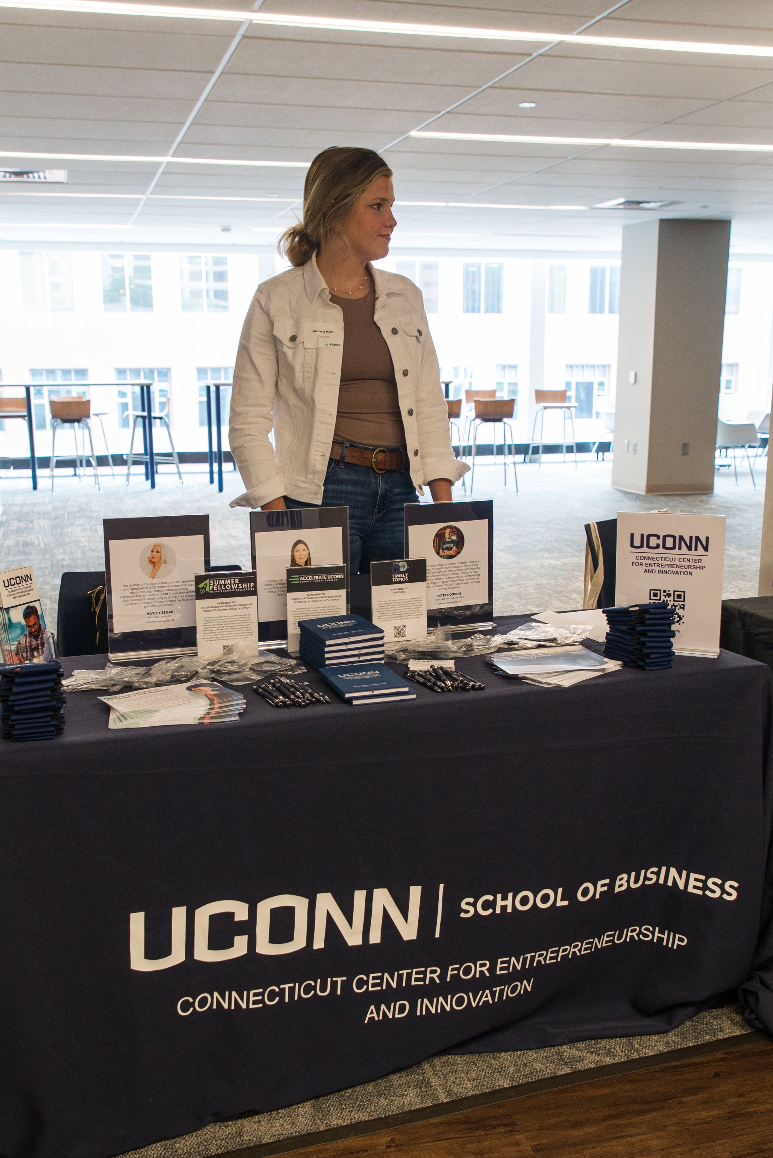  The UCONN School of Business booth  