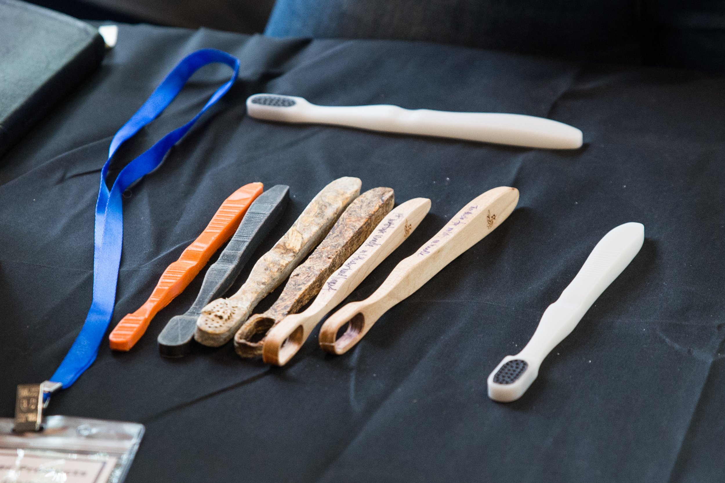  Waste-reducing toothbrush prototypes at the Be Better Products 