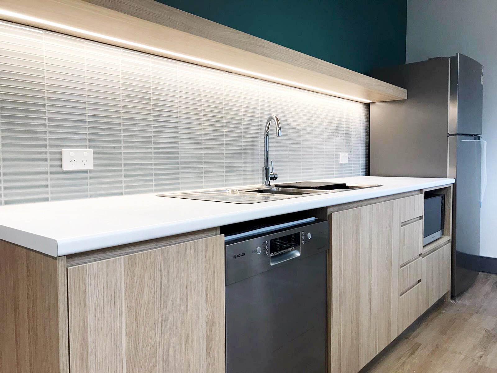  Office Fitout Project as part of an Office Refurblishment in Sydney CBD. We installed Hot and cold water services as well as a waste pump out unit. 