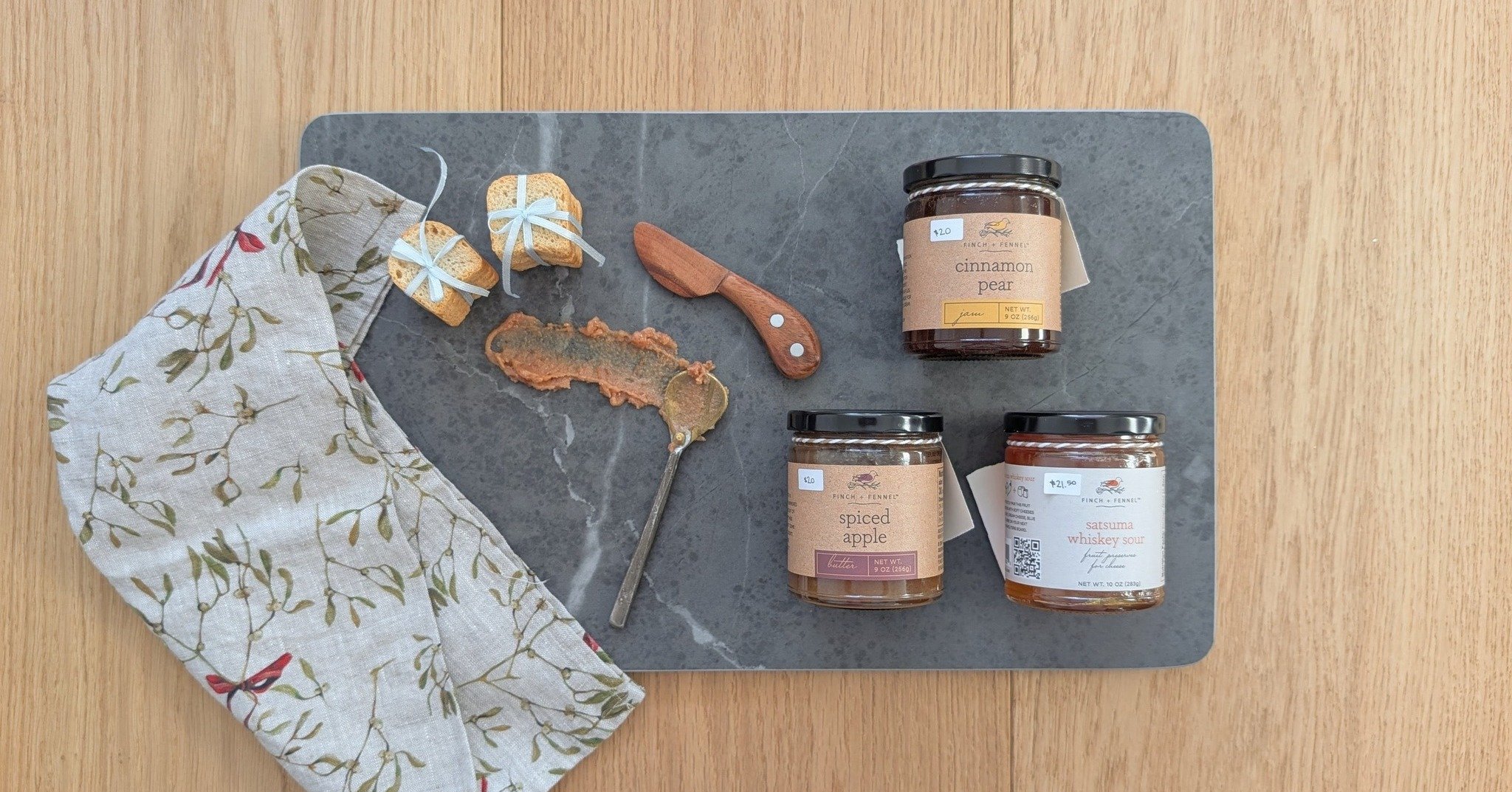 Use with your charcuterie board, on cheeses, spruce up the old sandwich, add to desserts.... Great flavours, natural ingredients, what's not to love!? 
Buy for yourself, to bring to the next Christmas Party, for someone's stocking, as an easy snack f