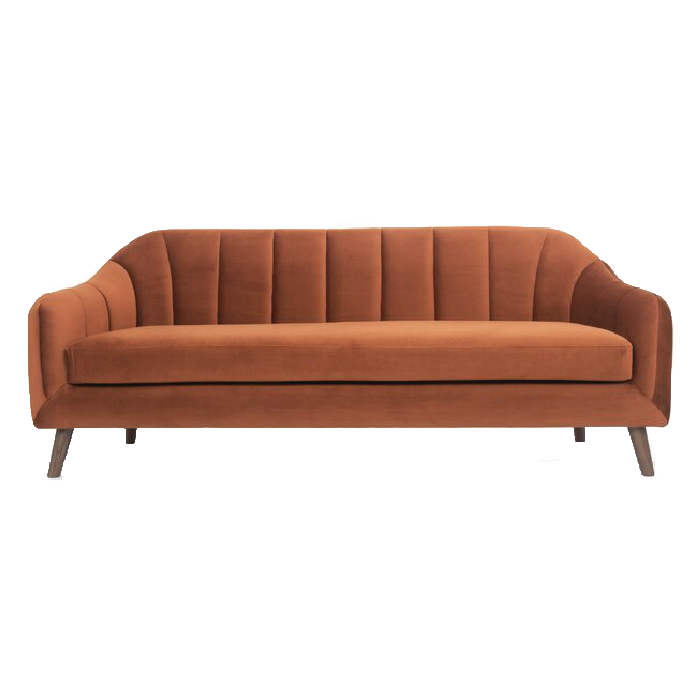 rust velvet sofa rental fresno