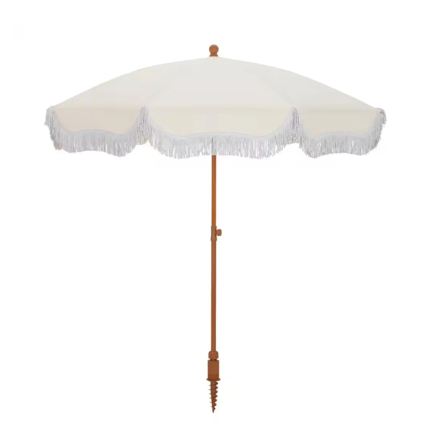 Rent White Fringe Umbrella
