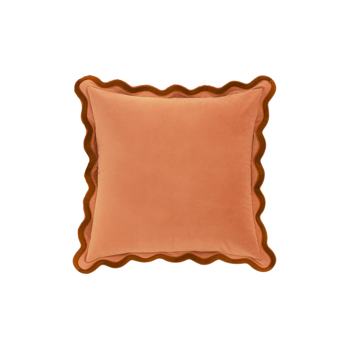 Rent Rust/Coral Wavy Pillow
