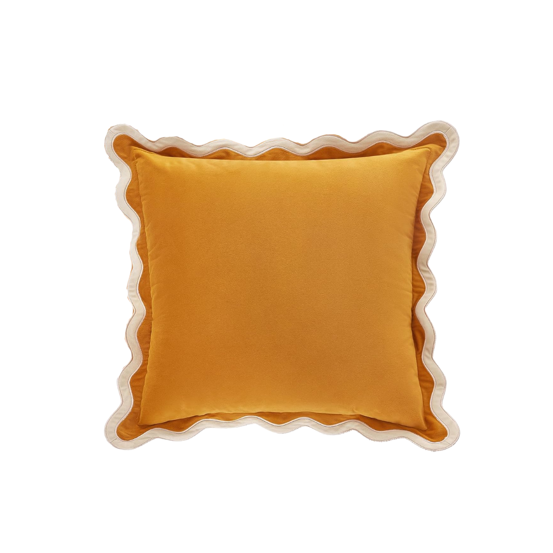 Rent  Cream/Yellow Wavy Pillow