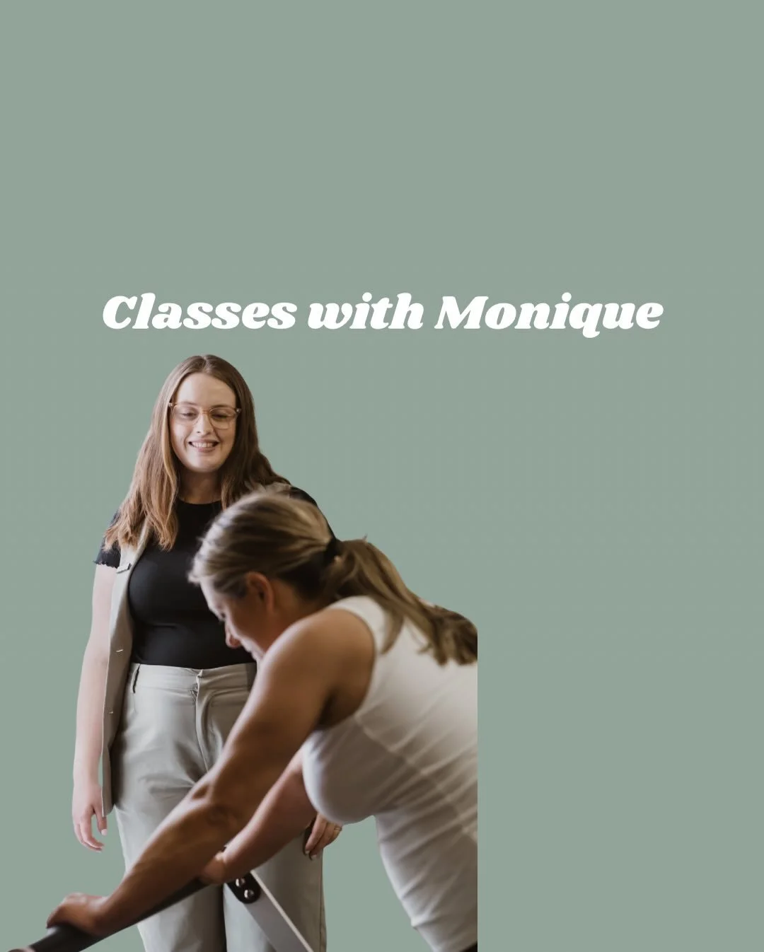 Monique takes a Pilates-forward approach to her classes, combining her pelvic health expertise with intentional, structured programming to build rehab sessions that actually make sense for your body.

It&rsquo;s rehab that doesn&rsquo;t feel like reh
