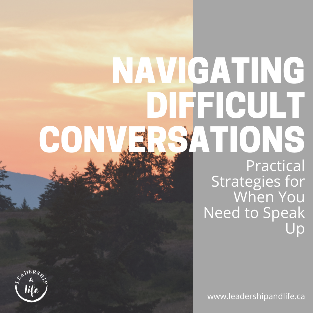 Photo of sunset with title: Navigating Difficult Conversations: Practical Strategies for When You Need to Speak Up