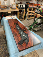 Red Gum Eucalyptus with epoxy inlay