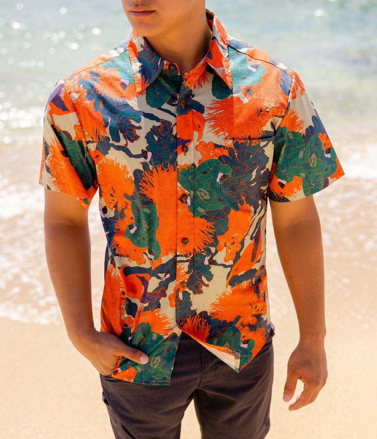 En el nombre Masacre ayudante Kaniakapūpū Lehua ʻAlani Aloha Shirt — David Shepard