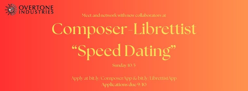 Composer-Librettist Speed Dating Event