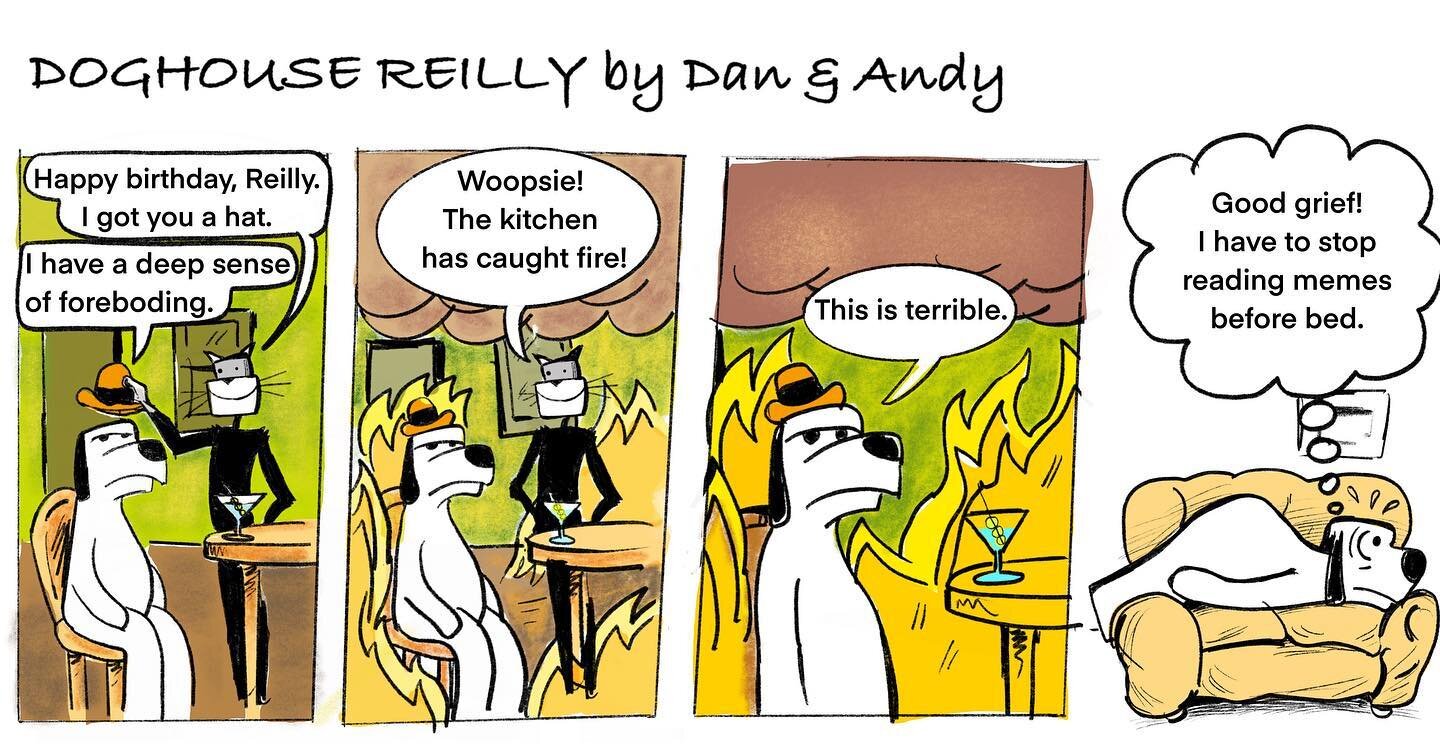 Reilly isn&rsquo;t ok. #webcomics #doghousereillycomic #comedy #thisisfine