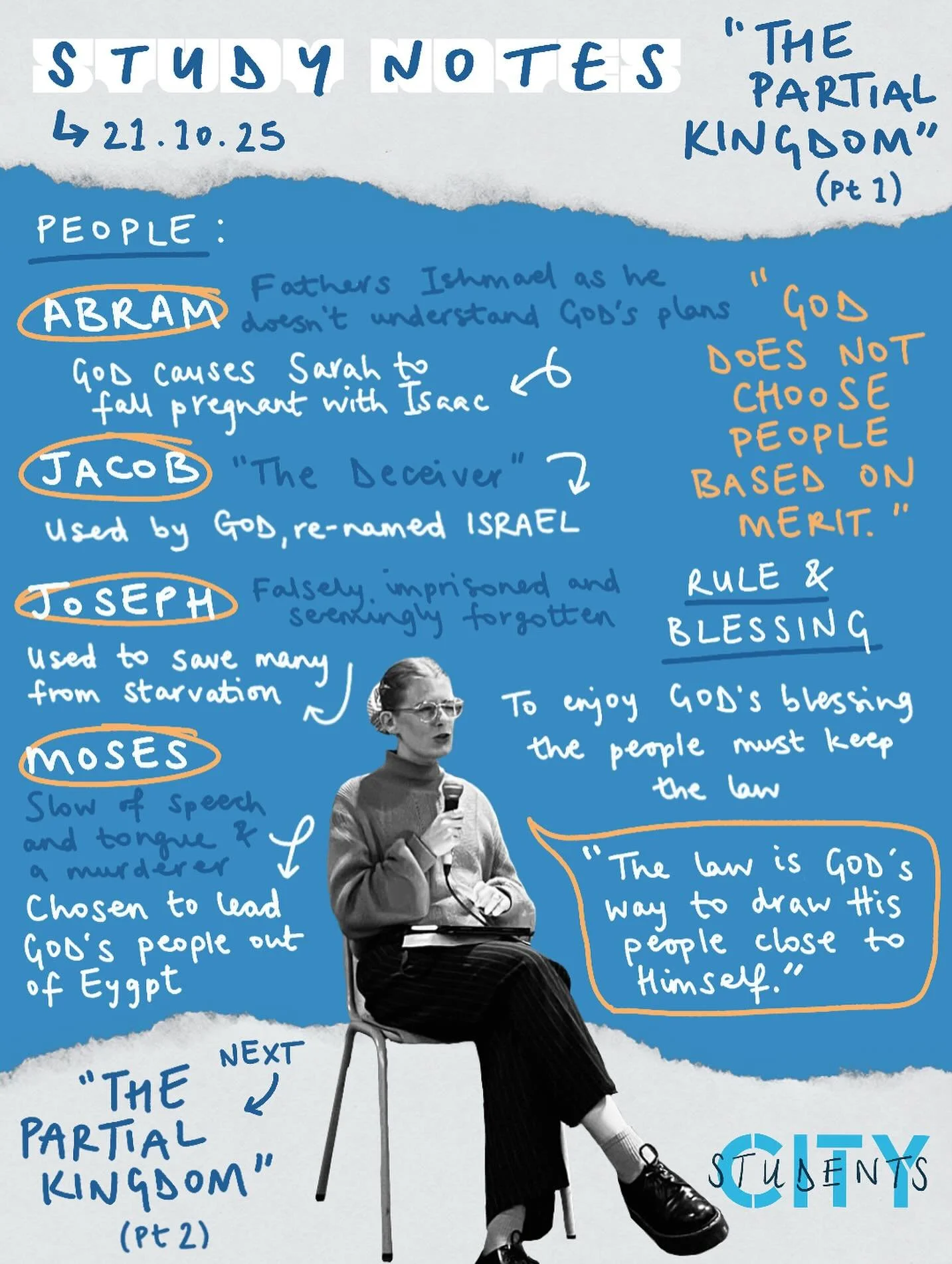 We&rsquo;re back with our study notes 📚🖍️ Here&rsquo;s a throwback to a few weeks ago where we discussed the Partial Kingdom (people and blessing). Keep your eyes peeled as we catchup on the past few weeks of content 👀