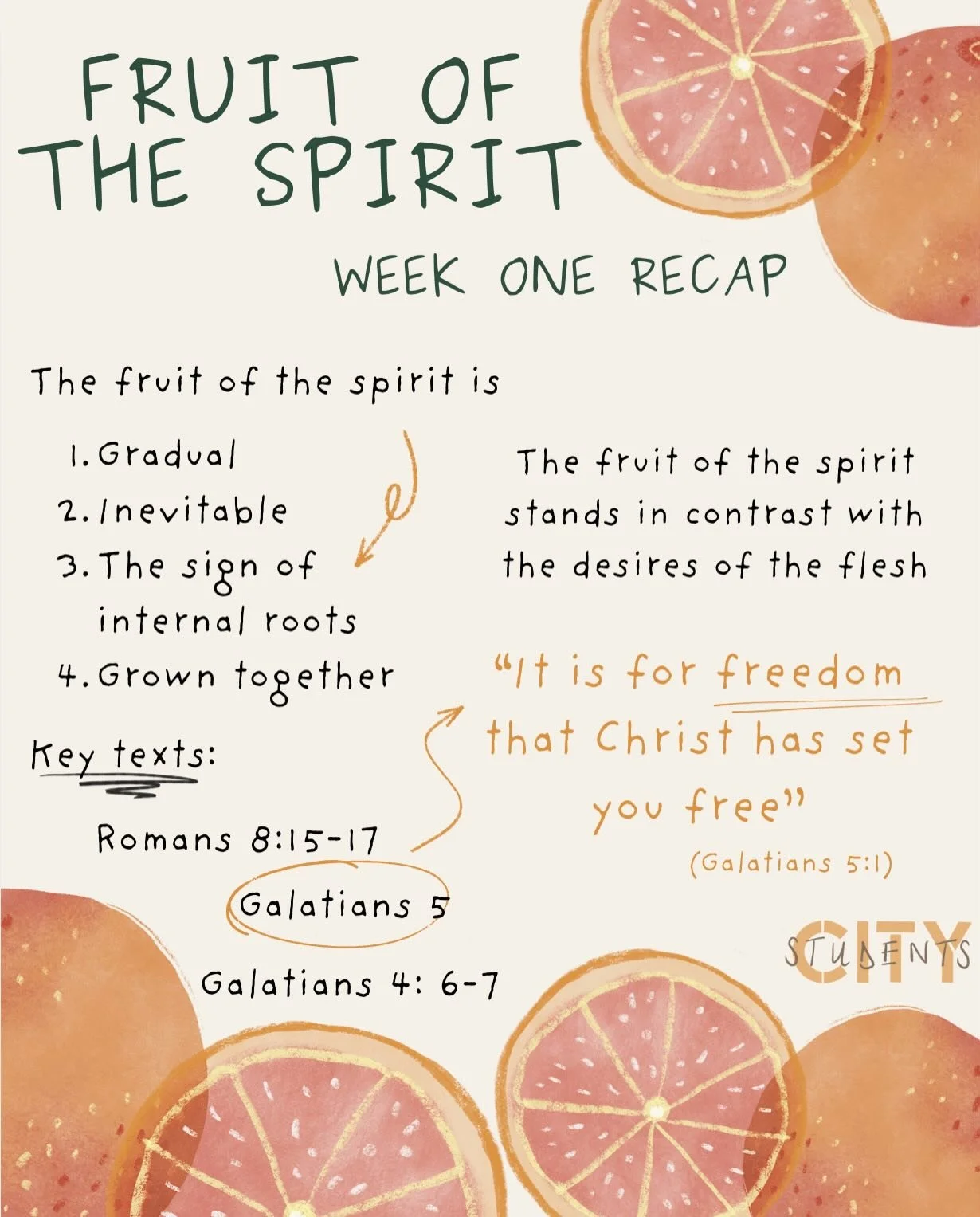 It was so good to meet together last Tuesday for the first Bible study in our new series 🍊 we&rsquo;re meeting again tomorrow evening, same time, same place. See you there!!