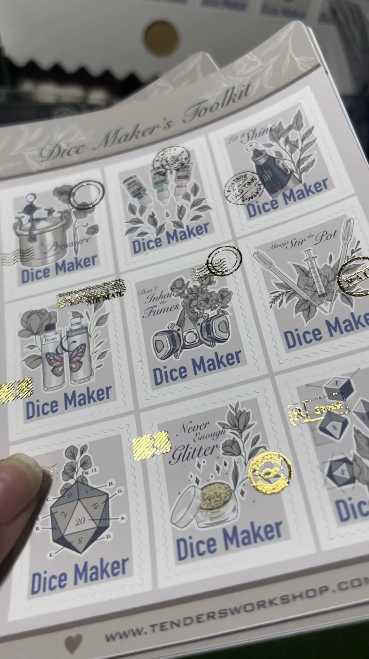Dice Maker's Toolkit - Single Sticker Sheet