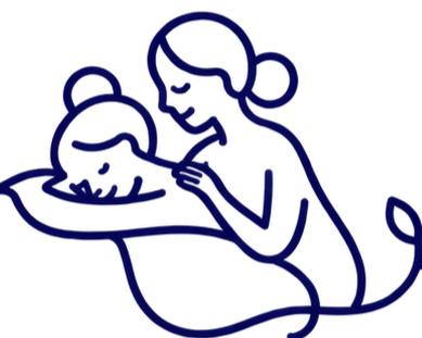 A person with a tail holding a tray with a cat and a puppy on it.