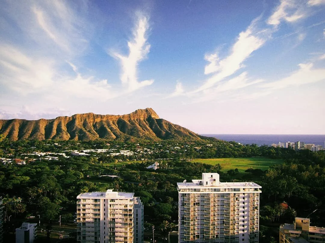Sunrise Diamond Head - Hawaii - 2009 - Fujifilm Fujichrome Velvia 100 Color styling