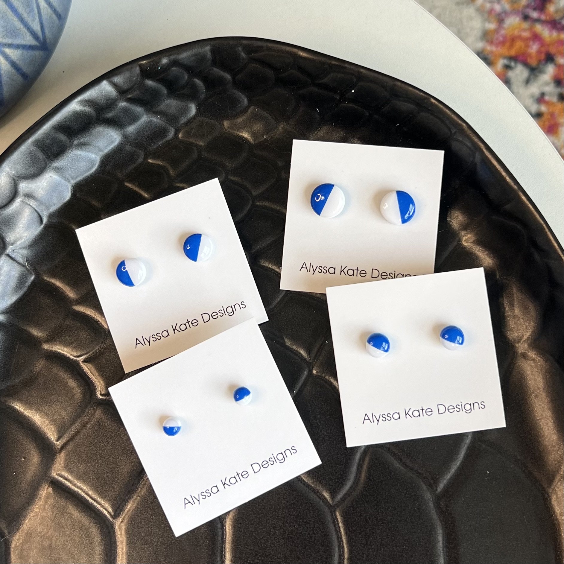 Blue and White