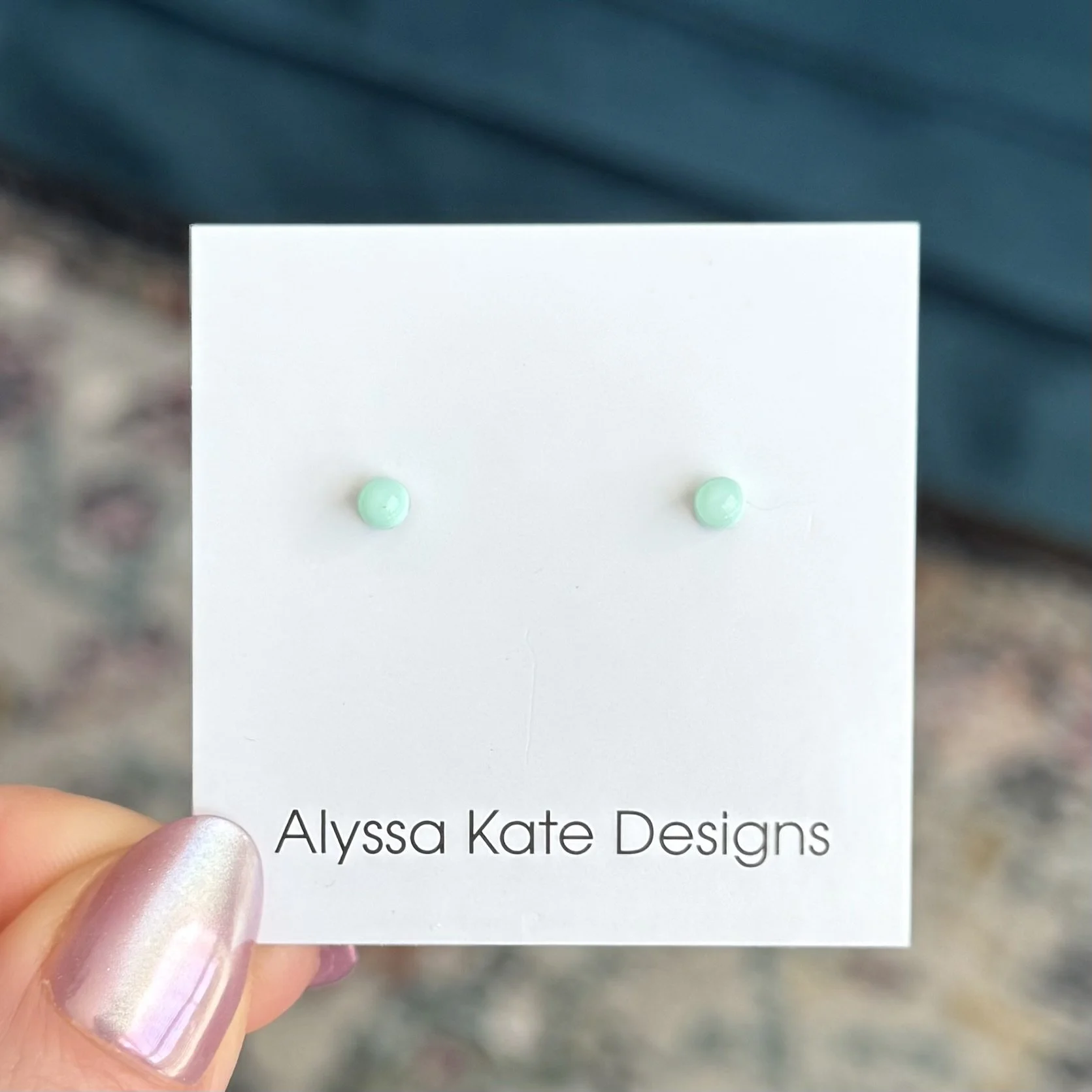Mint Green Stud Earrings | Mint