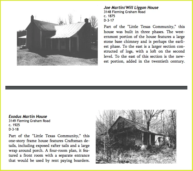 Listings of the homes of my 3x and 2x great grandfathers in the Alamance County Architectural Inventory of the Historical Properties Commission (2014)