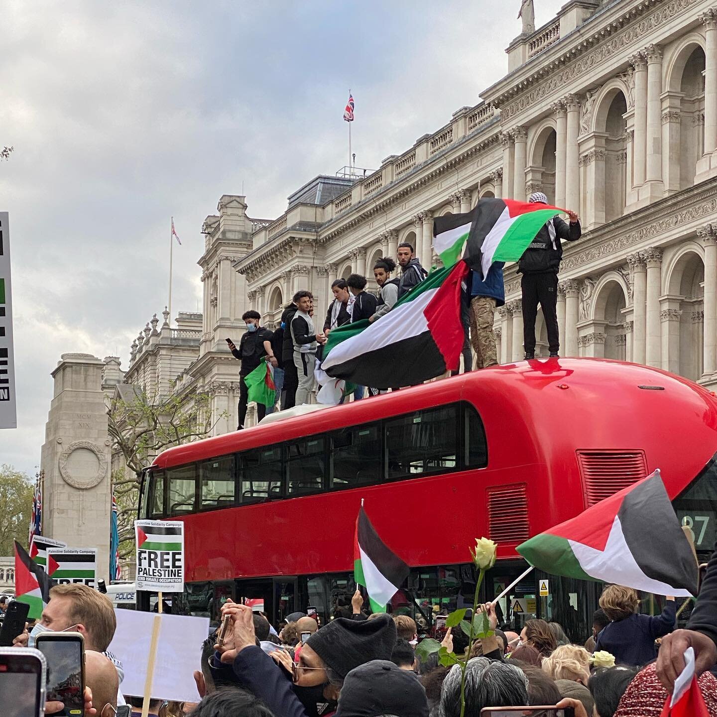 8,000 people showed up to speak up for Palestine in London yesterday!⁣
⁣
We will be back in Marble Arch on the Nakba day (Saturday 15th May) to march to the I3raeli embassy - please spread the word.⁣
⁣
#savesheikhjarrah #freepalestine #gaza #quds #pa