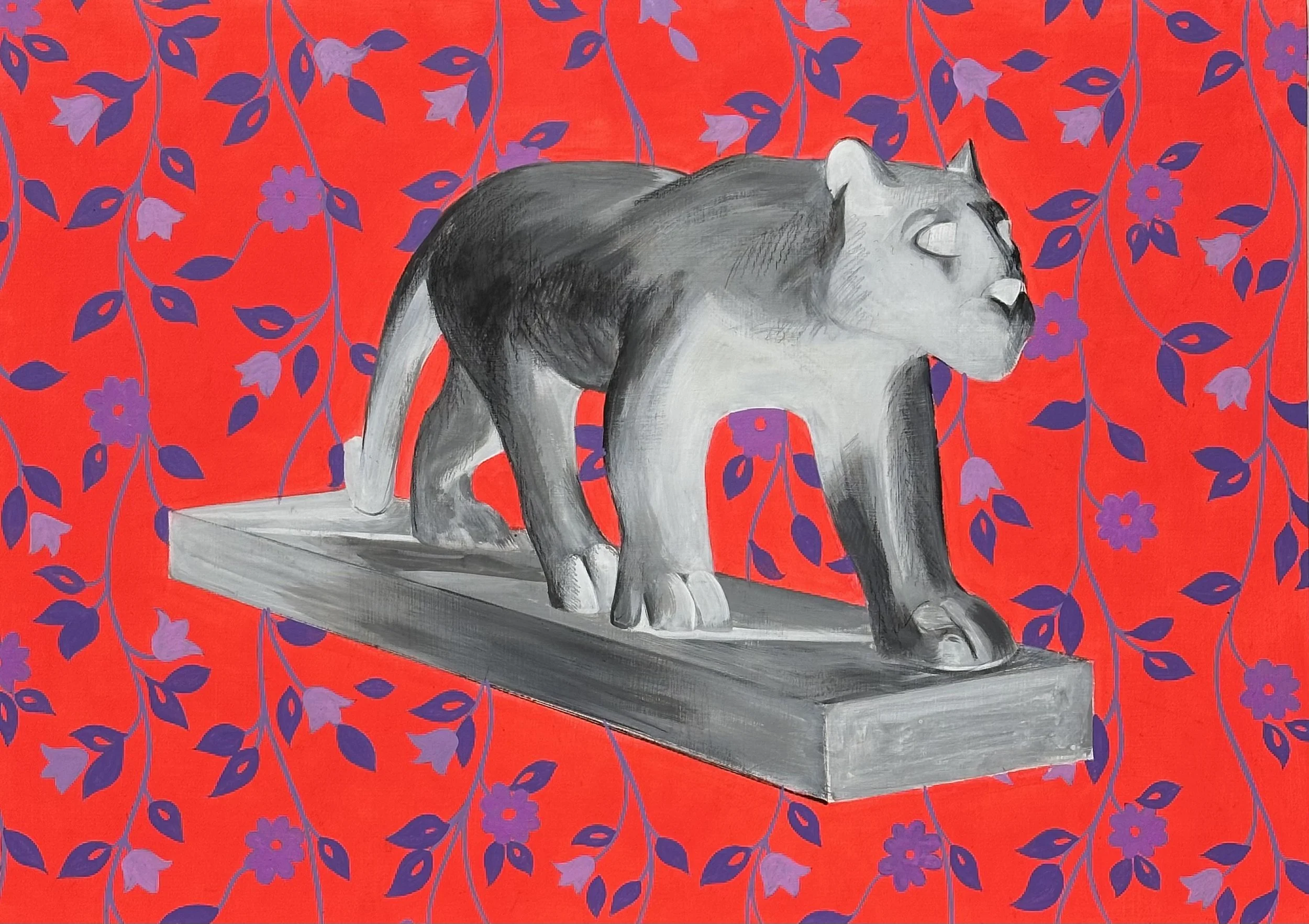 Black Panther , 30" x 21.5", 2026.