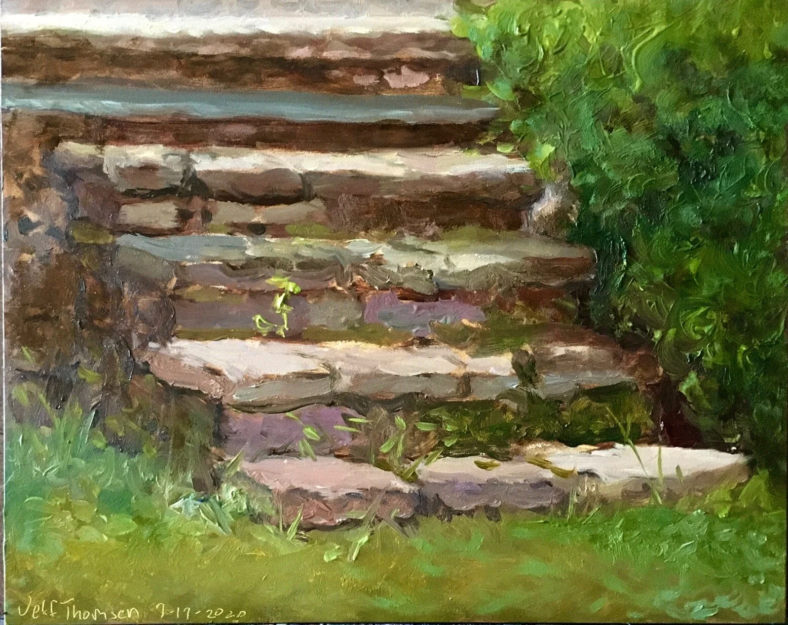 “Step Study" by Jeff Thomsen (2020)Oil on Canvas (8” x 10”) NFS