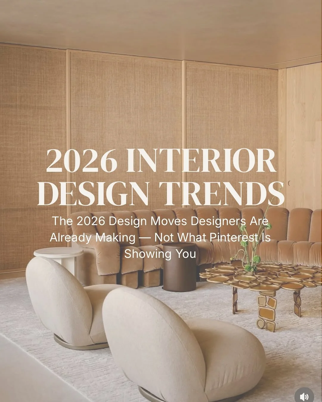 ✨ 2026 Design Trends, Beyond Pinterest: What Designers Are Actually Specifying✨
This year&rsquo;s interiors are all about soulful, timeless luxury. 

Here&rsquo;s what I&rsquo;m seeing already in the world&rsquo;s most curated spaces:
☑️ Natural &amp
