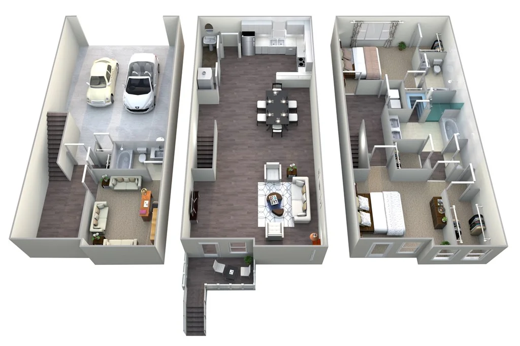THREE STORY TOWNHOME WITH CARPORT