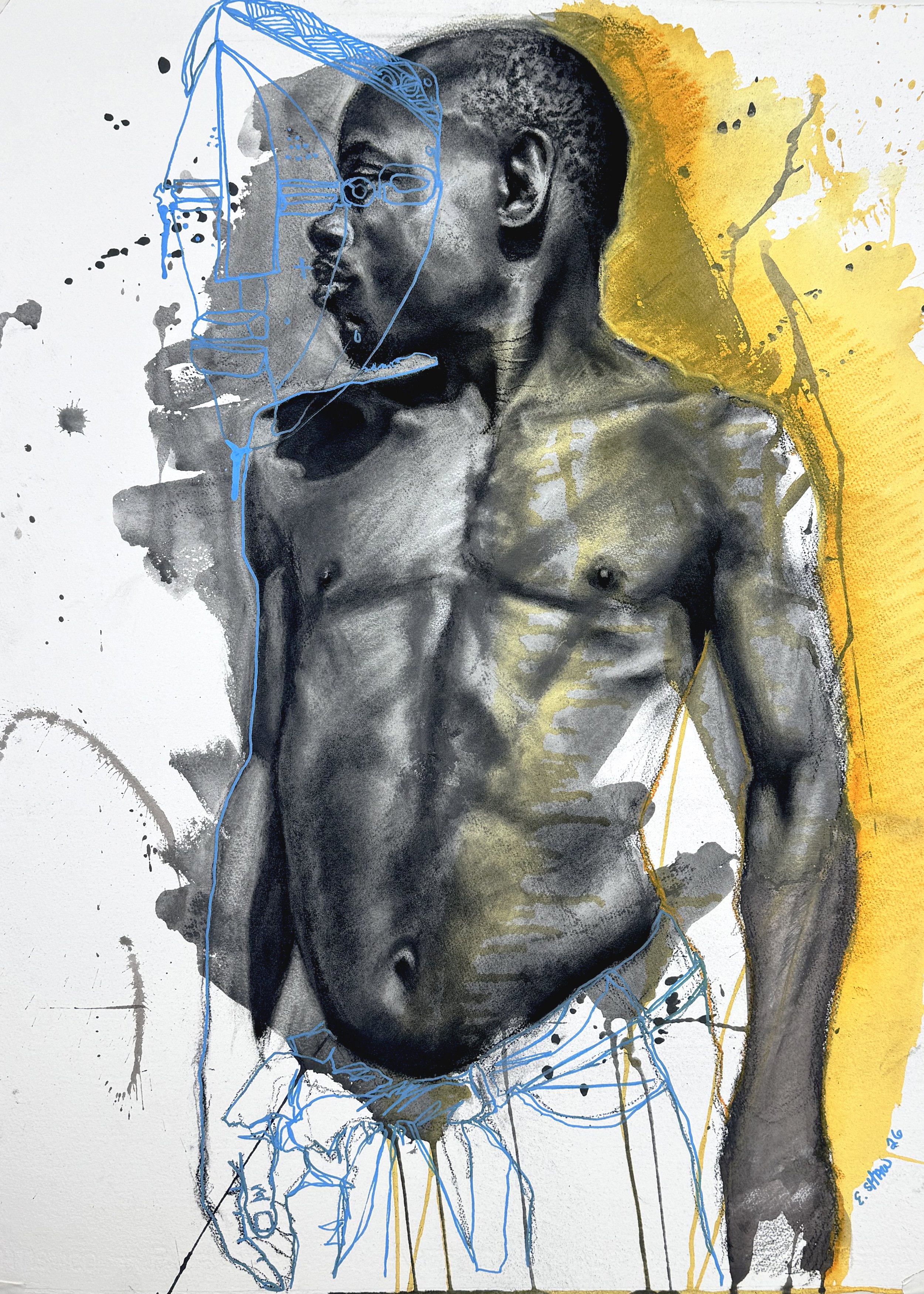 Corner 2
22.5"x30"
Charcoal and Pastel
2026