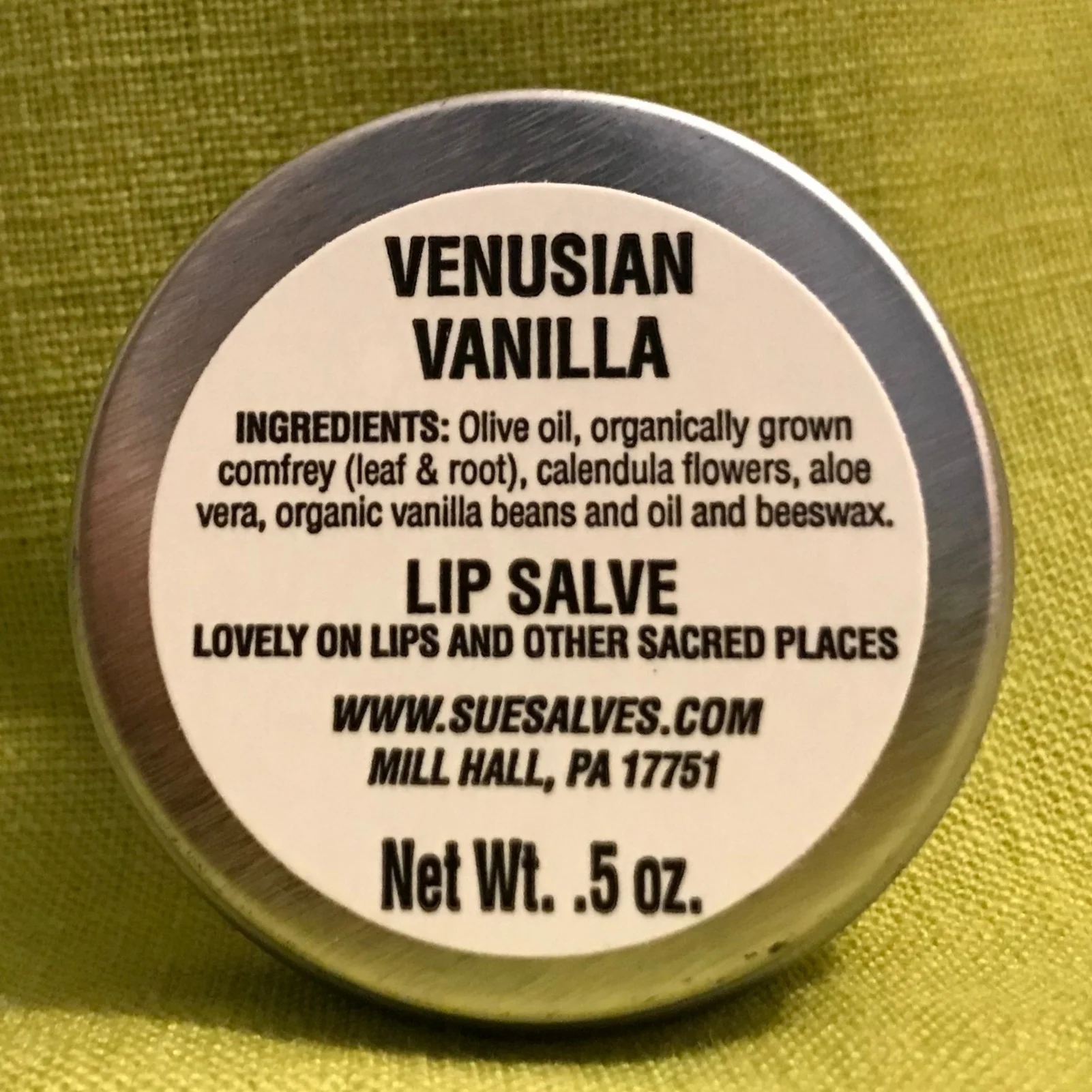 Venusian Vanilla Lip Salve 0.5 oz tin