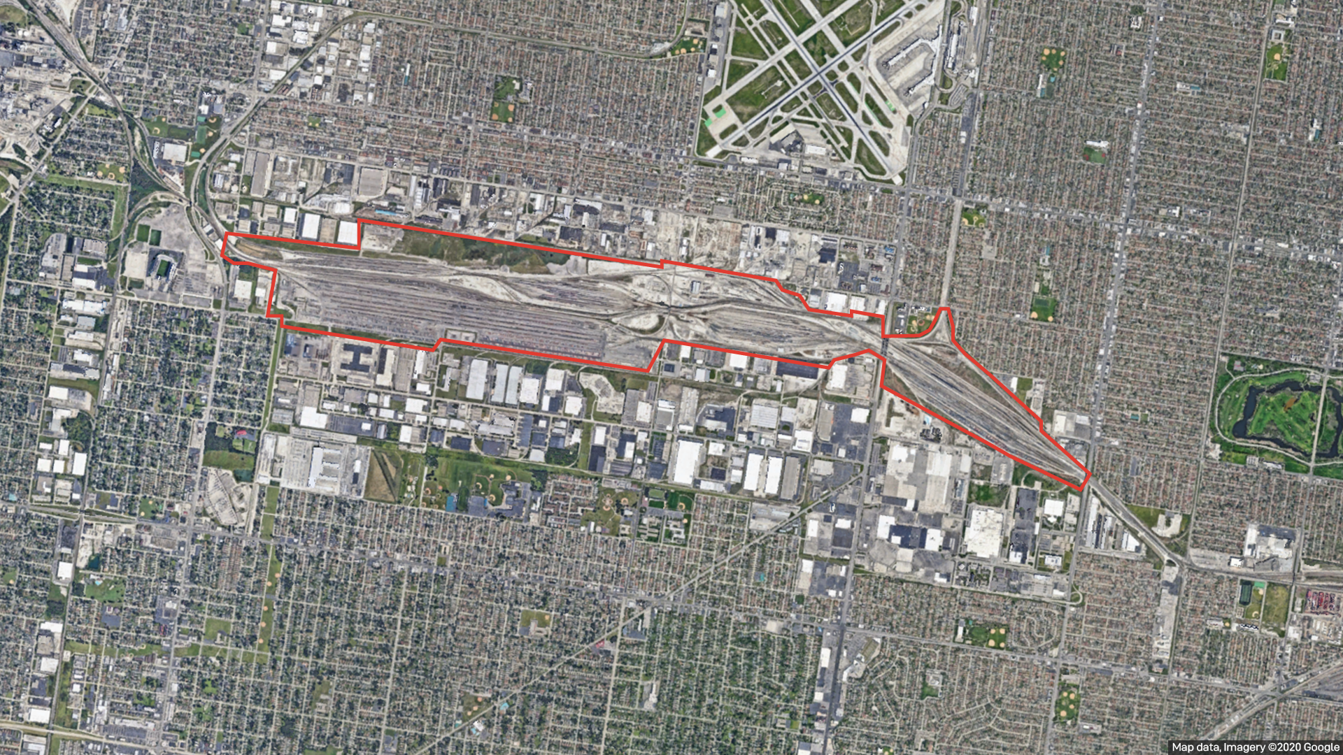 Clearing rail yard, Chicago