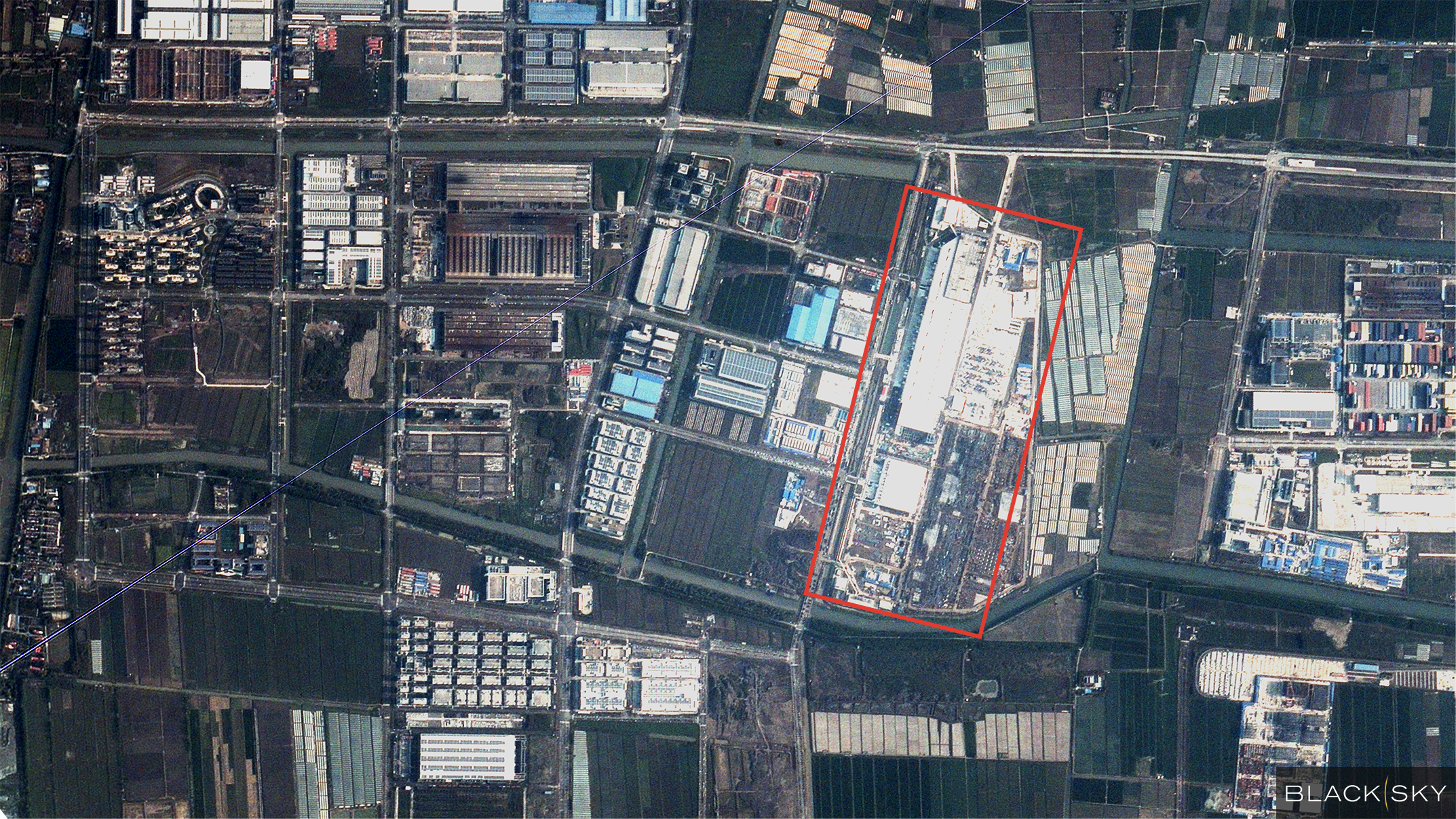 Tesla factory in Shanghai, China