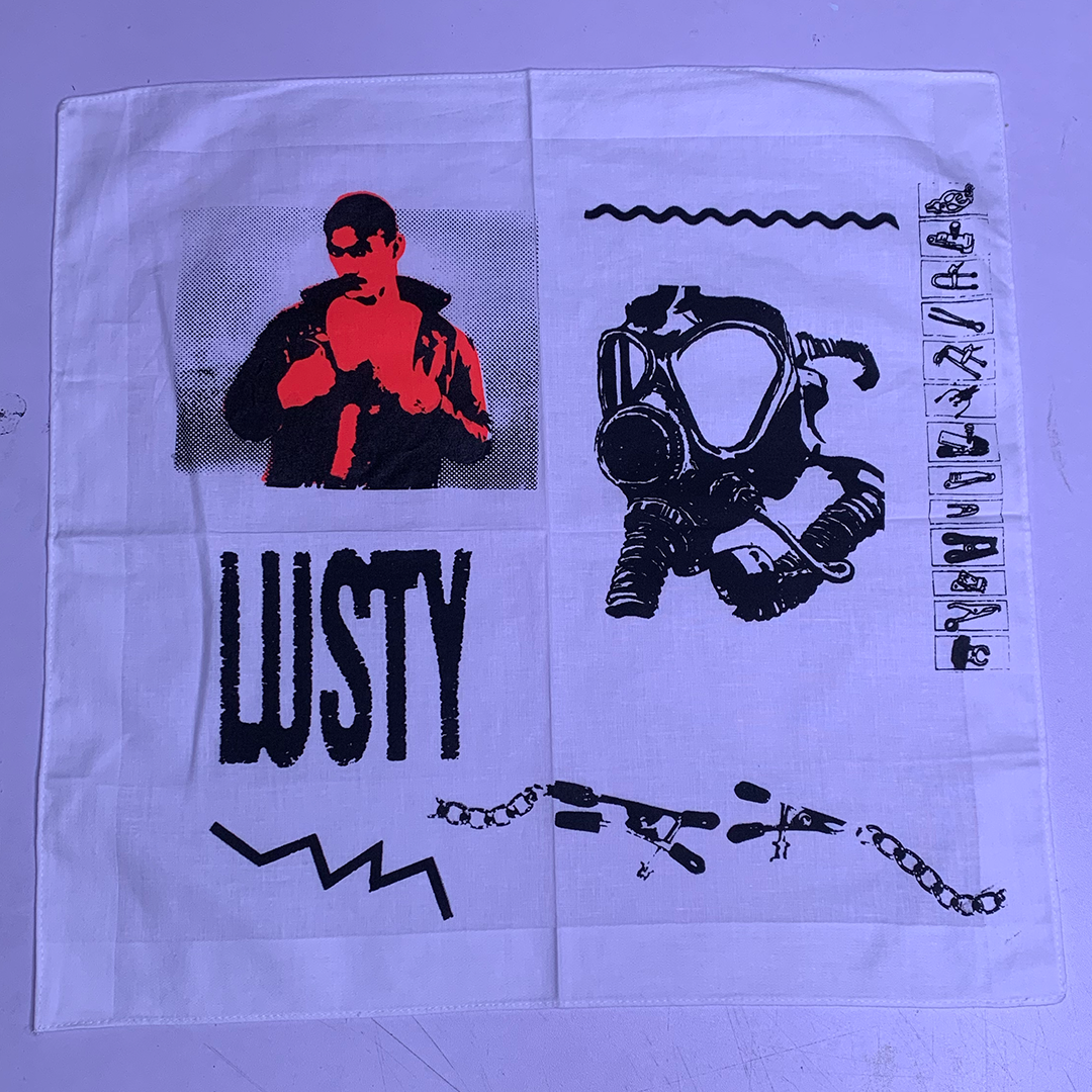 Collage Hankie - White